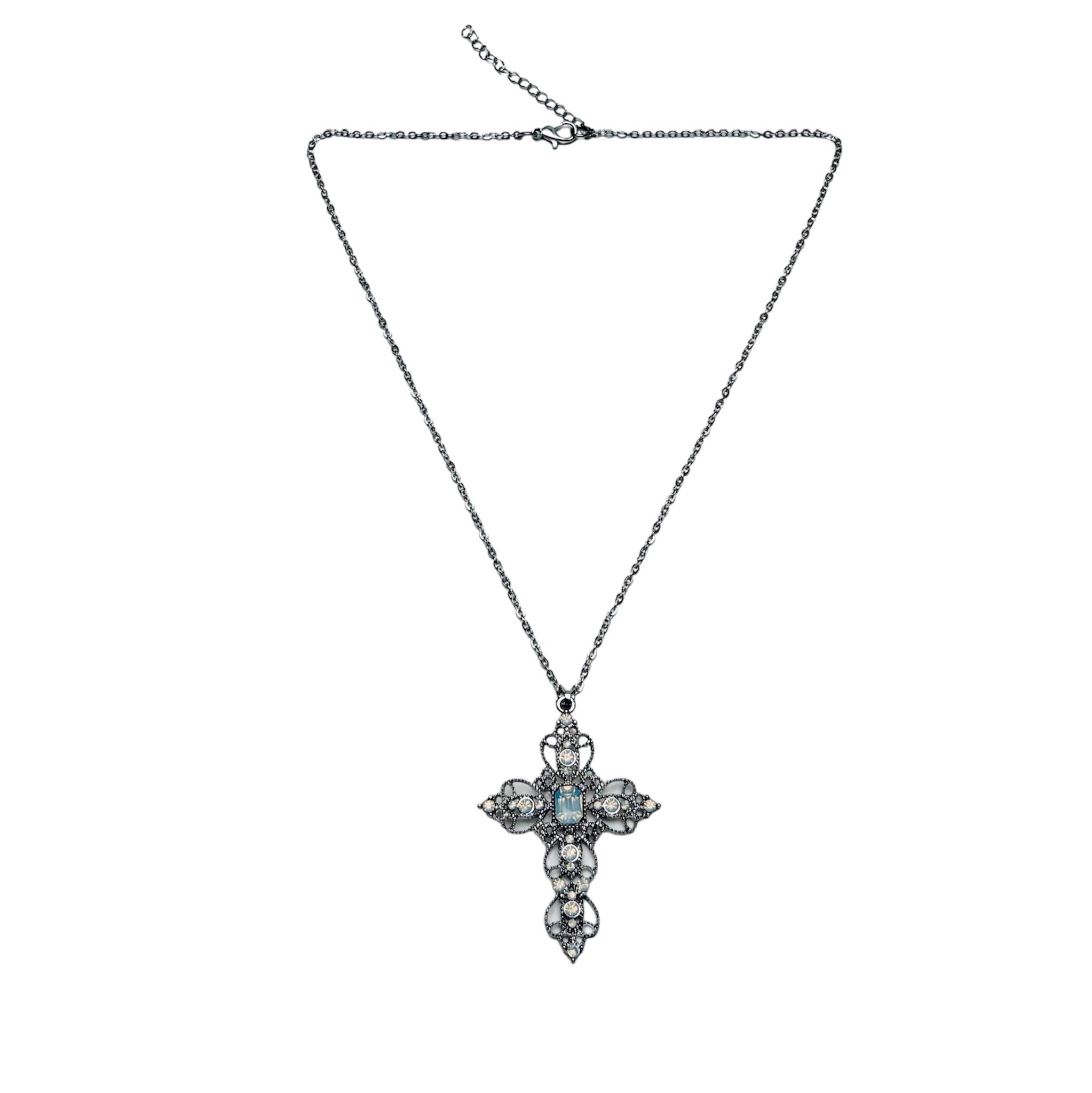 Glacial Crystal Cross Necklace