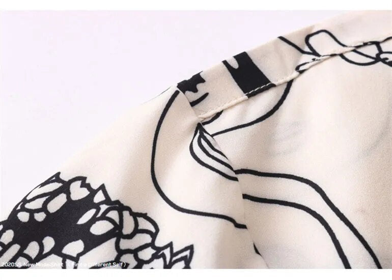 Vintage Faces Print Shirt