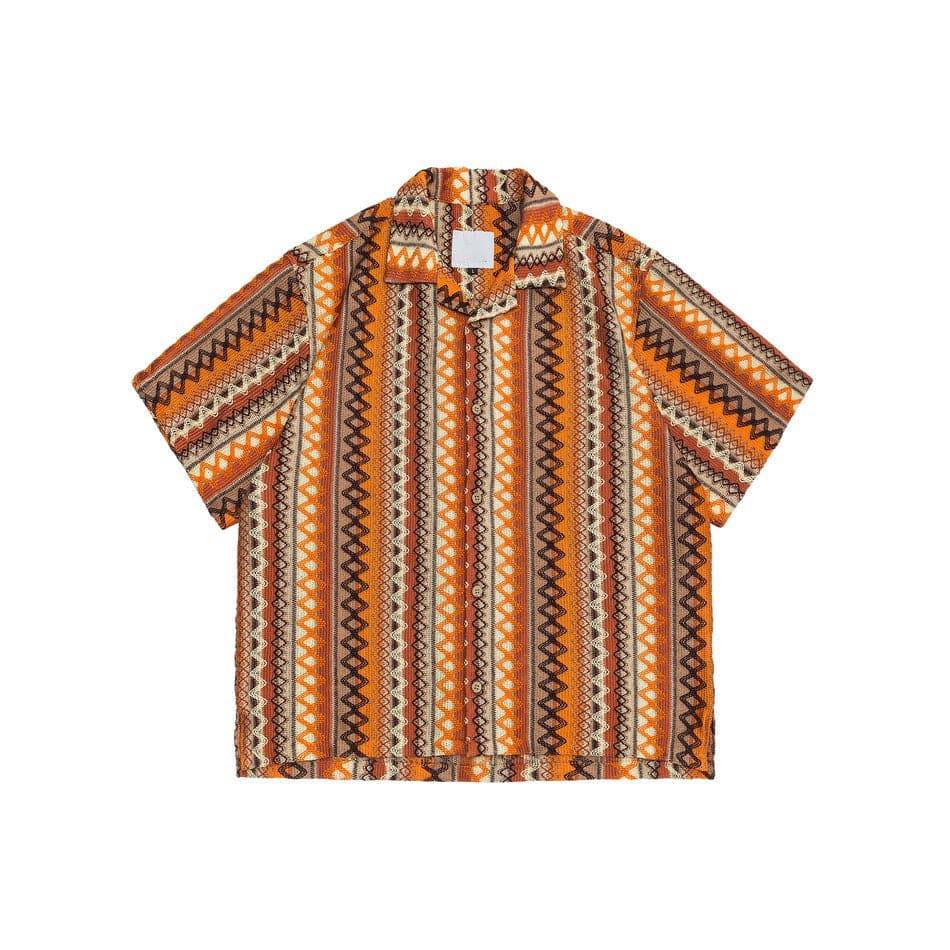 Vintage Ethnic Style Cuban Collar Shirt