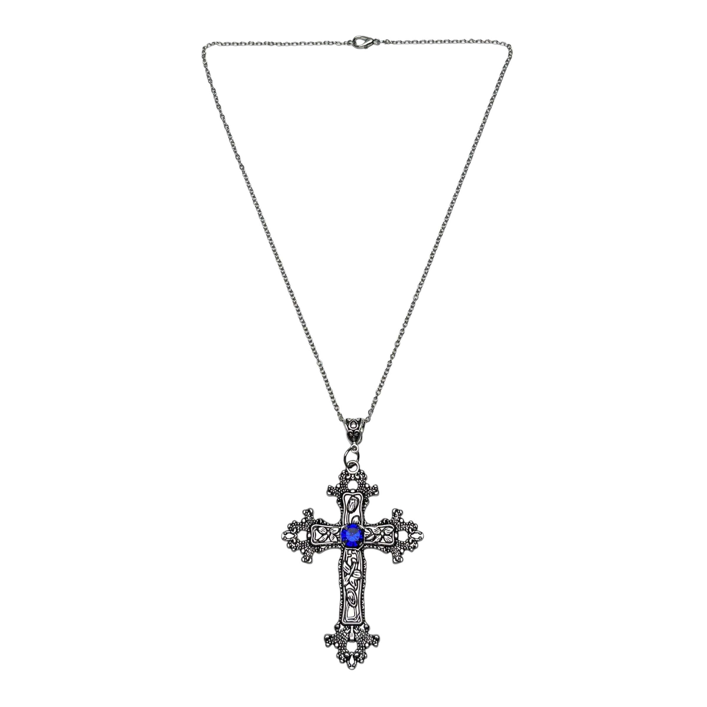 Petal Floral Cross Necklace