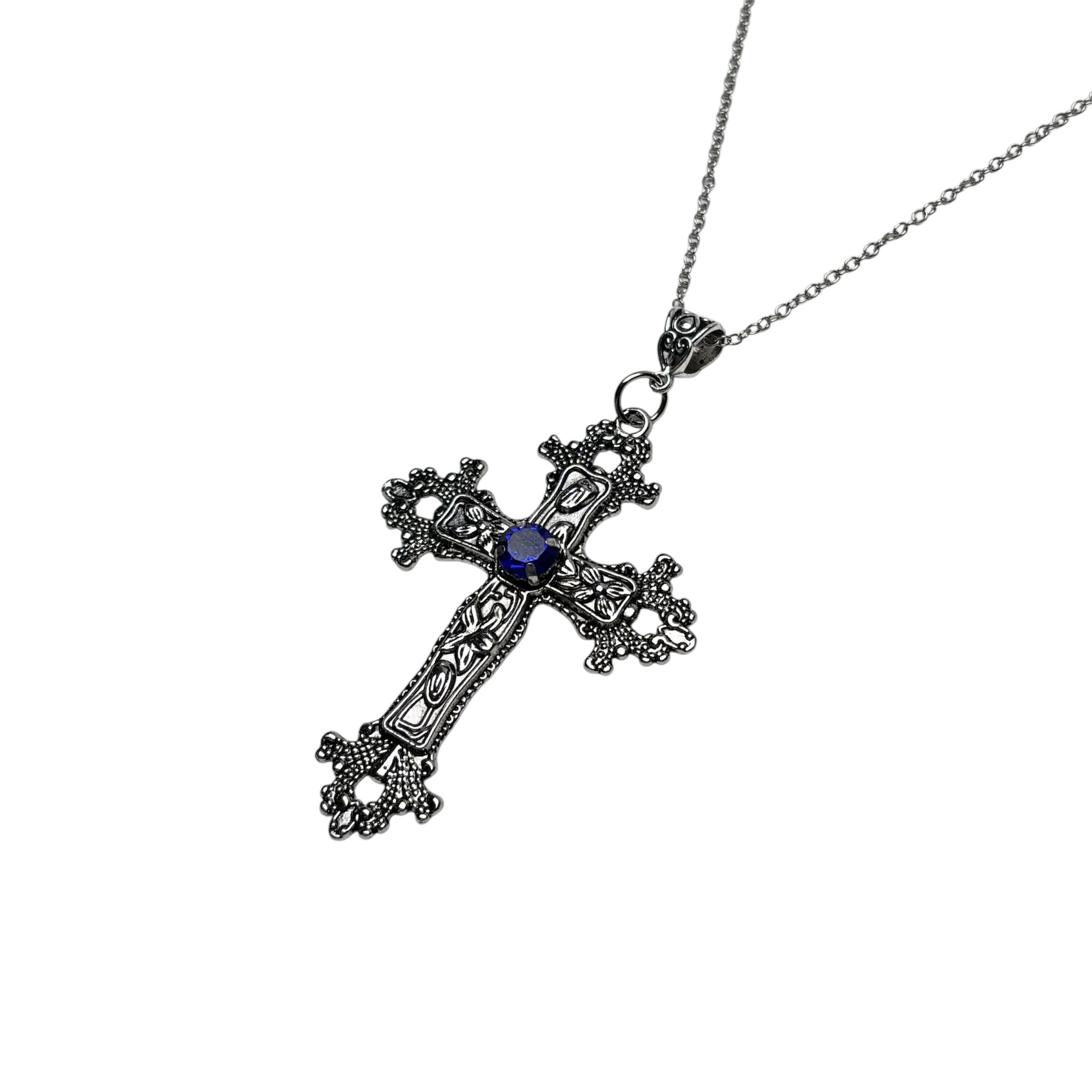 Petal Floral Cross Necklace