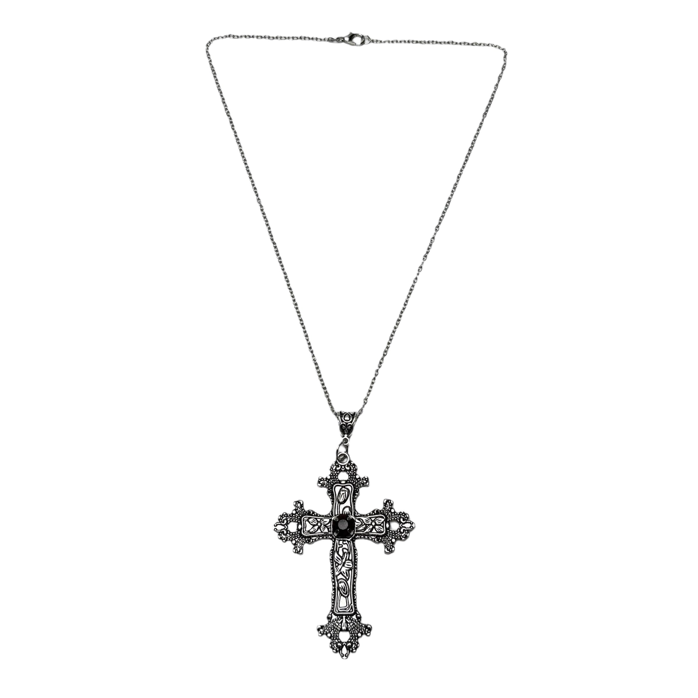 Petal Floral Cross Necklace