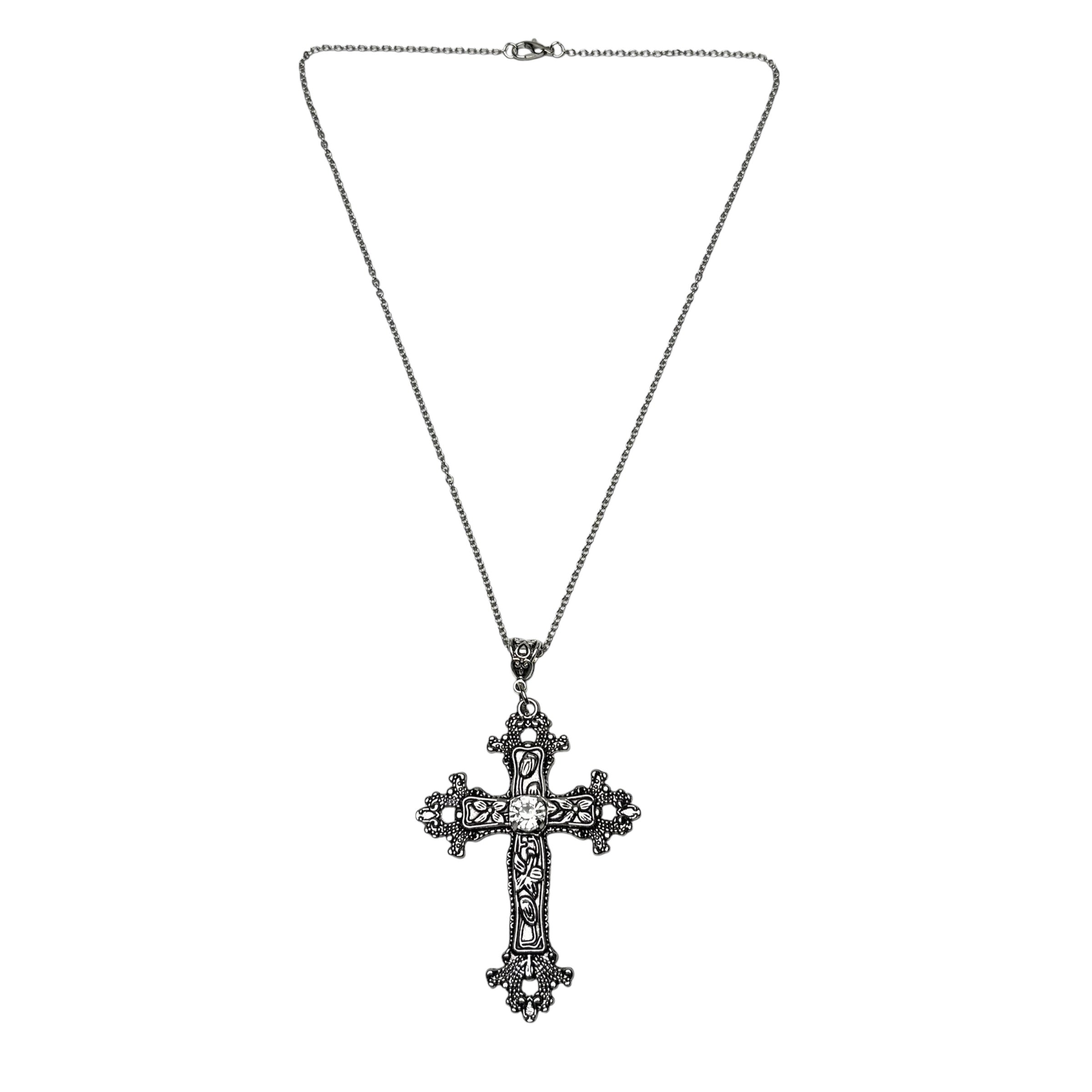 Petal Floral Cross Necklace