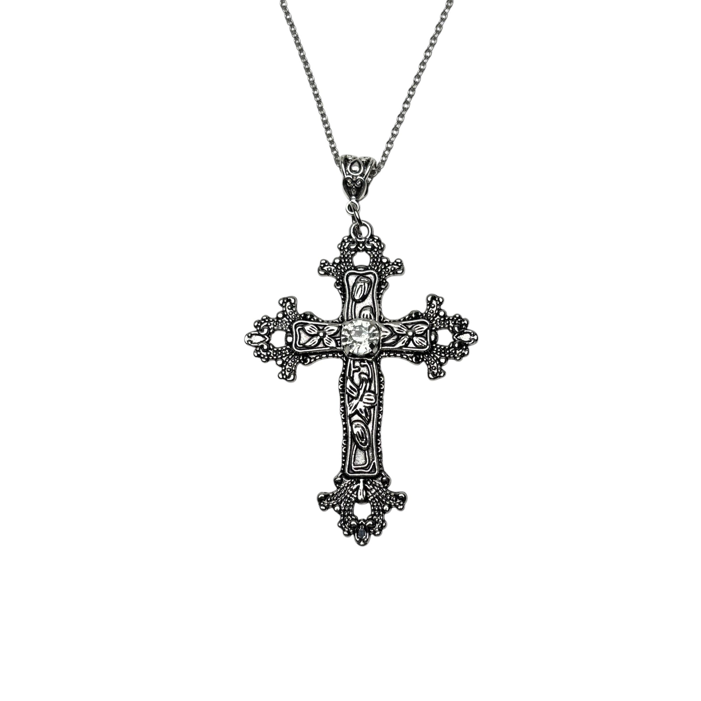 Petal Floral Cross Necklace