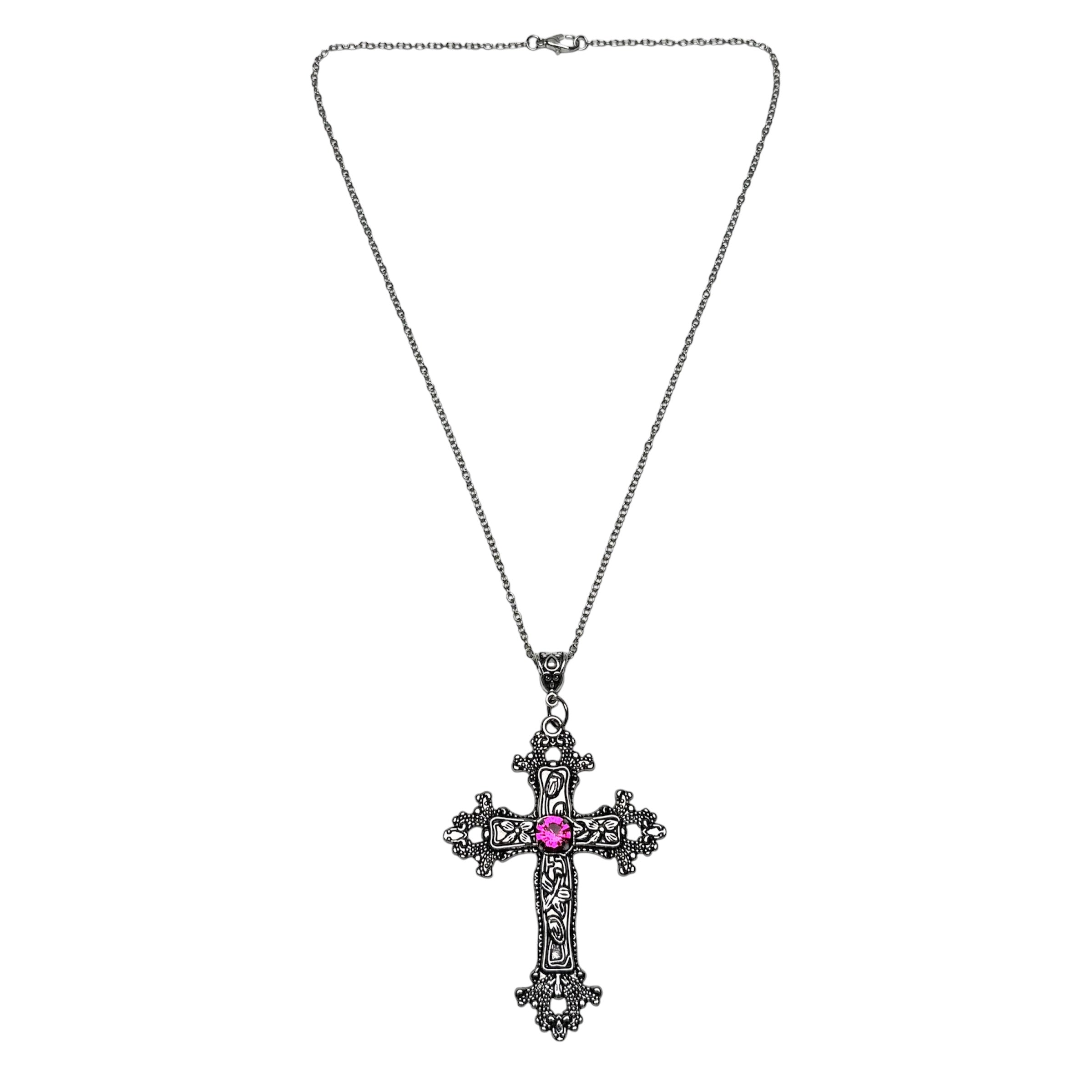 Petal Floral Cross Necklace
