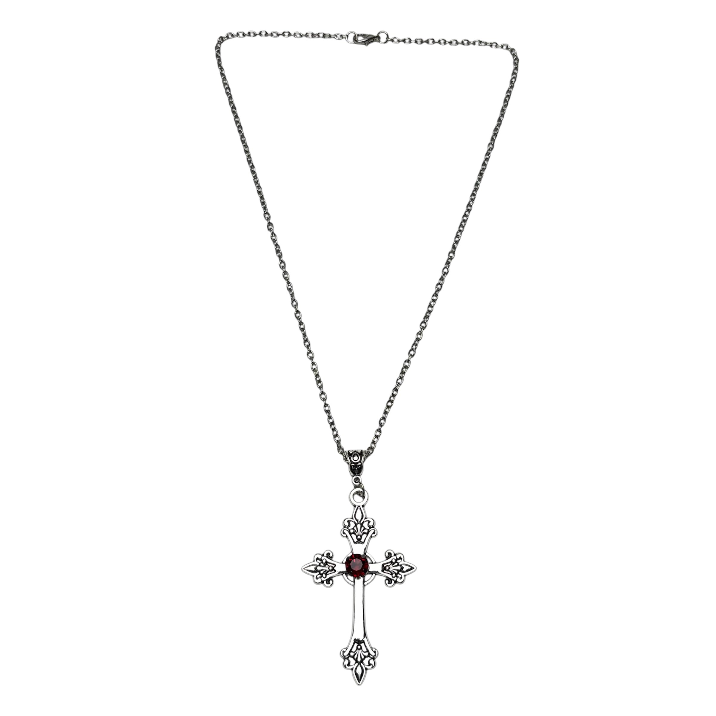 Lush Bloom Cross Necklace
