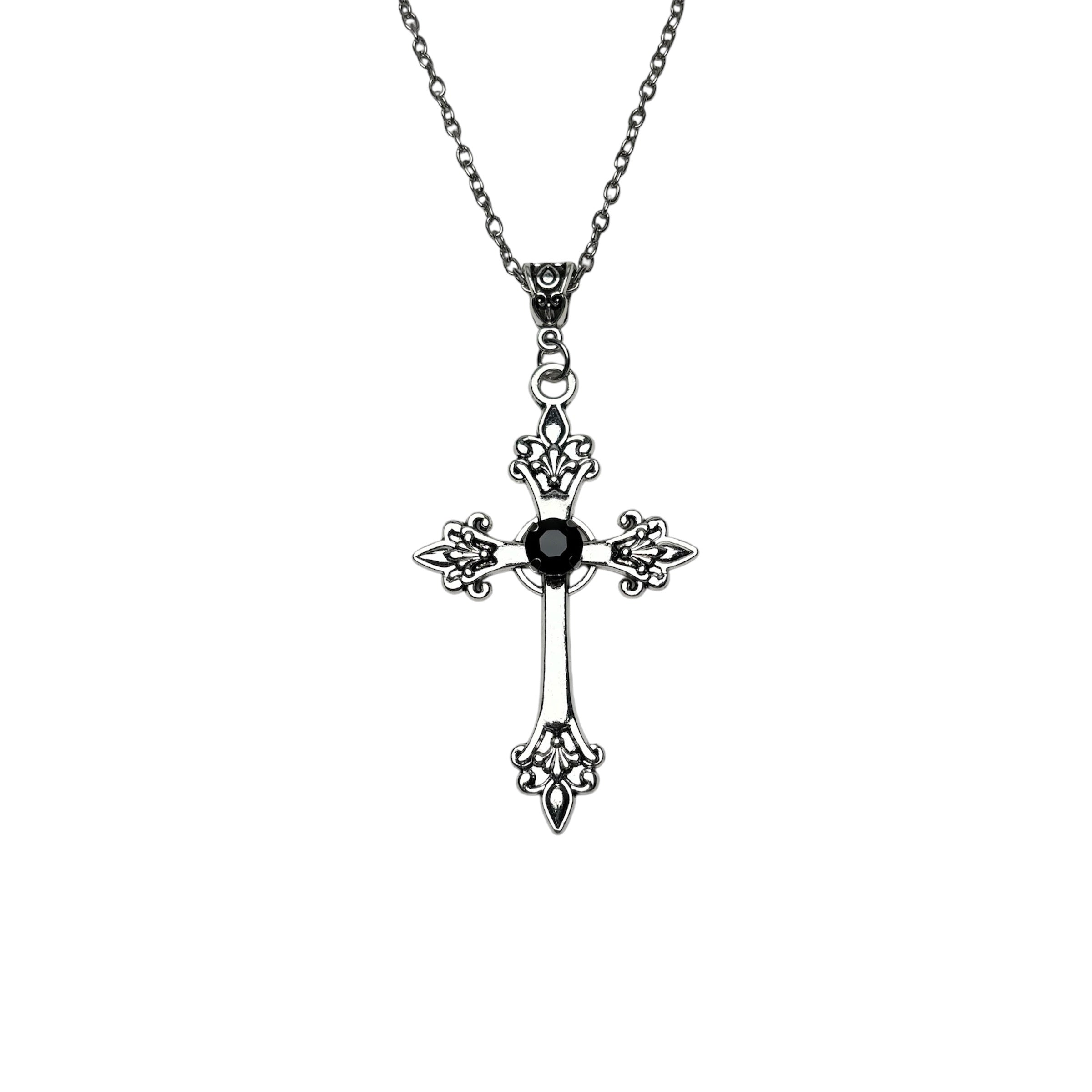 Lush Bloom Cross Necklace