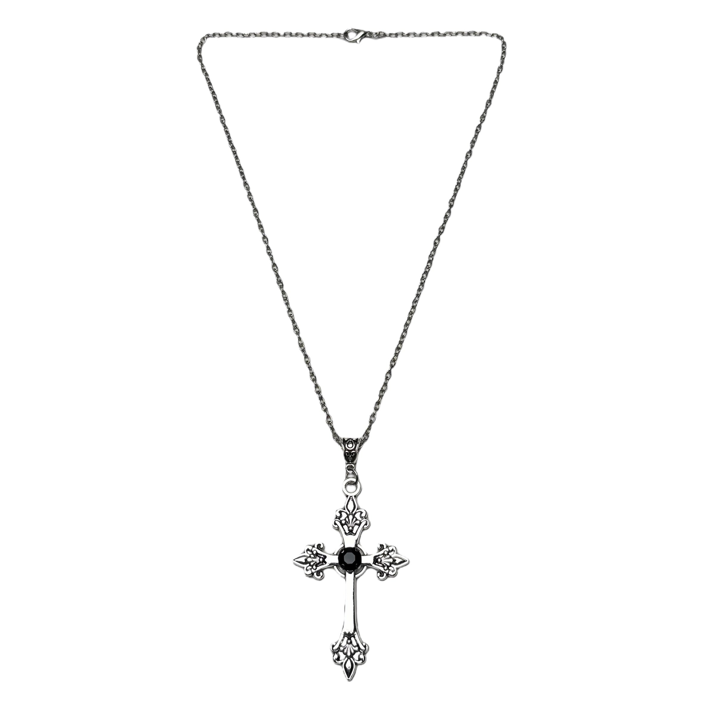 Lush Bloom Cross Necklace