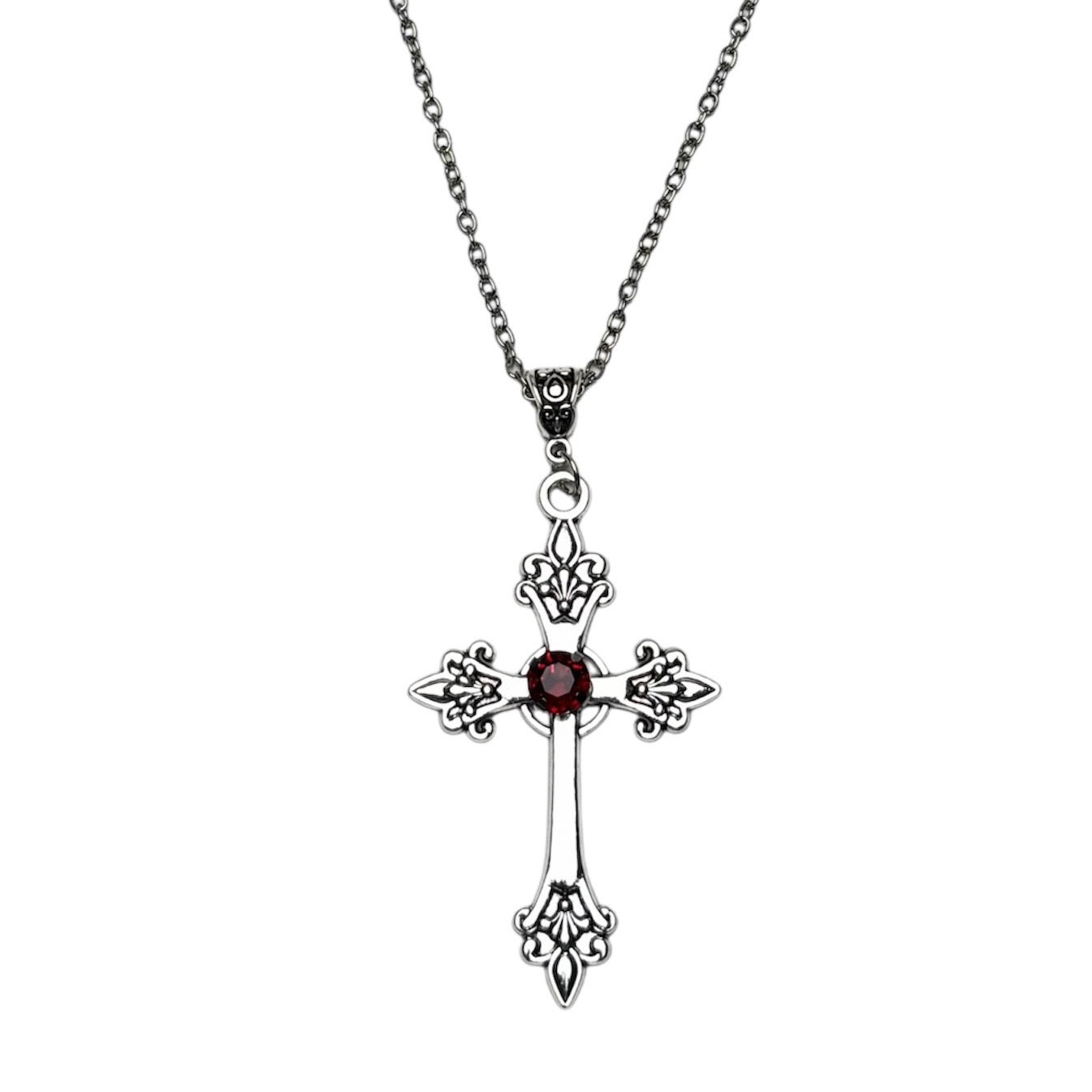 Lush Bloom Cross Necklace
