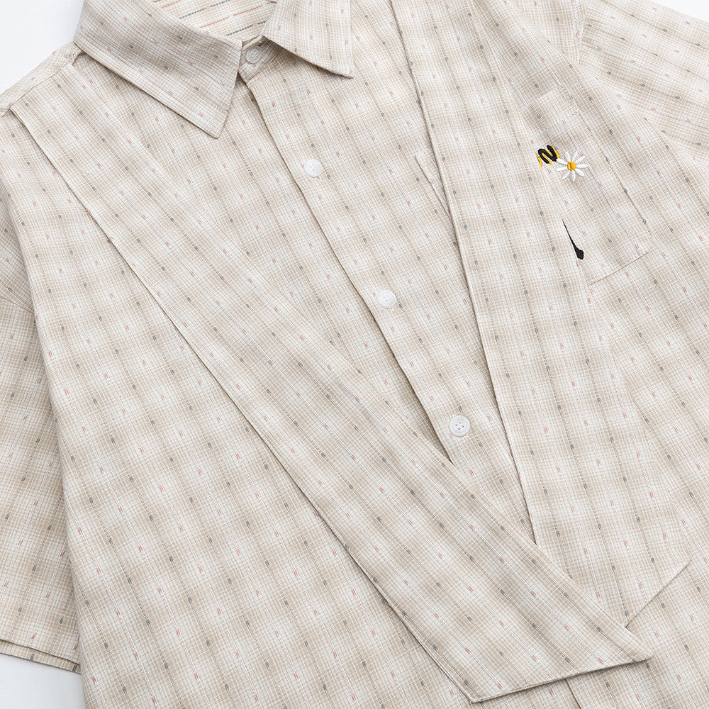 Chill Vibes Plaid Short-Sleeved Shirt