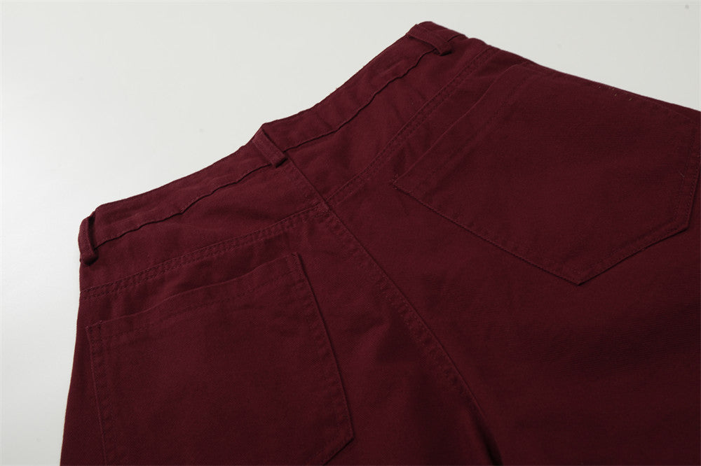 Pantalones capri de pernera ancha con estampado gráfico