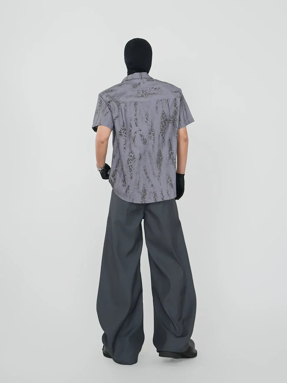 Snake Print Oversized Short Sleeve Shirt