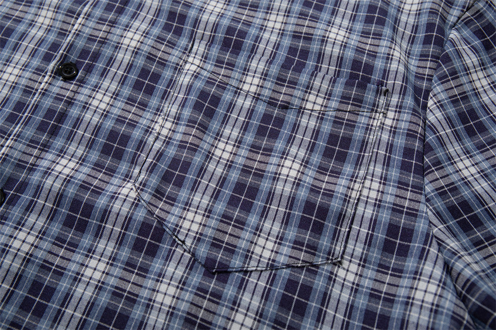 Camisa a cuadros con botones - Manga corta