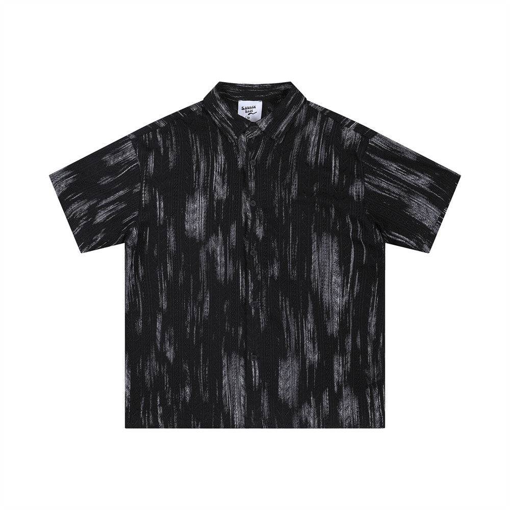 Splatter-Dyed Jacquard Summer Shirt
