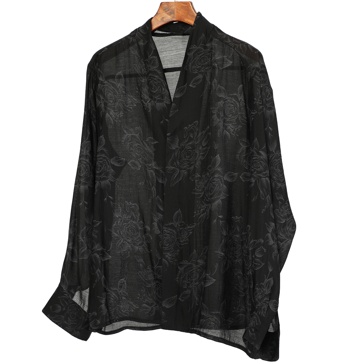Floral Print Oversized Long Sleeve Shirt