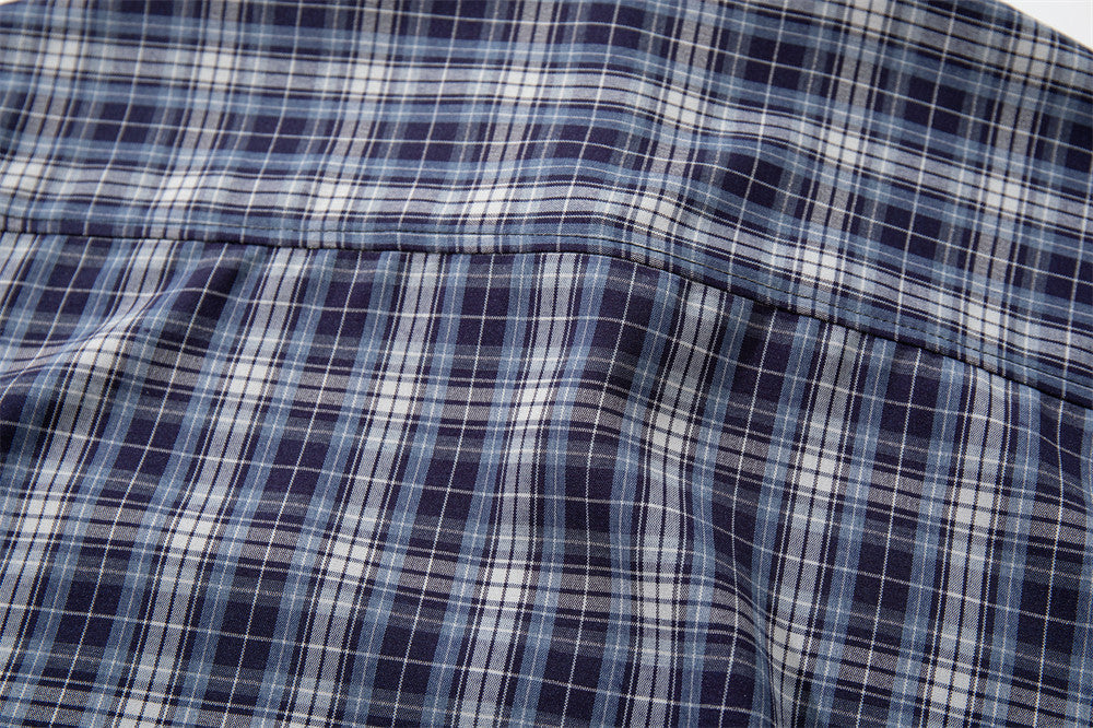 Camisa a cuadros con botones - Manga corta