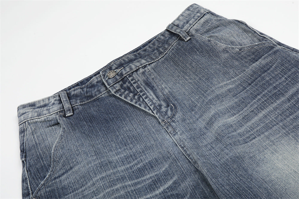 Vintage Vibe Wide-Leg Denim Jeans