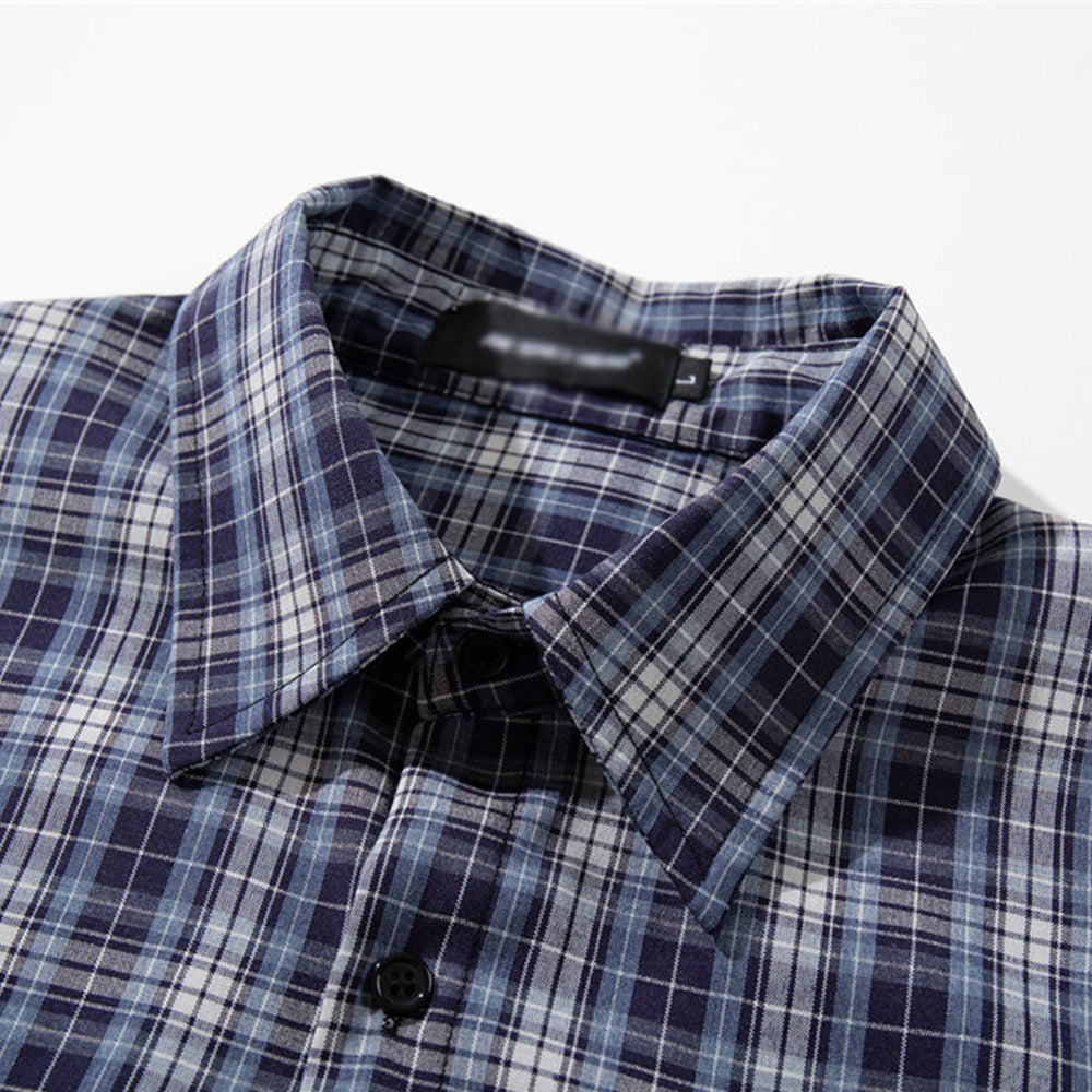 Camisa a cuadros con botones - Manga corta