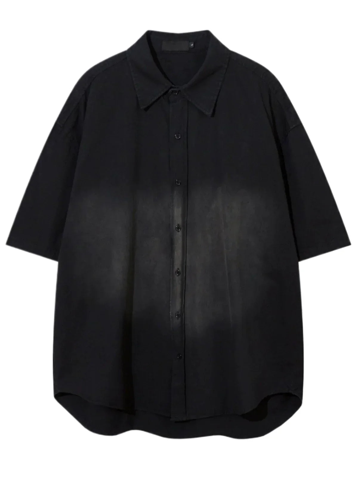 Wash Gradient Medium Length Short Sleeve Shirt
