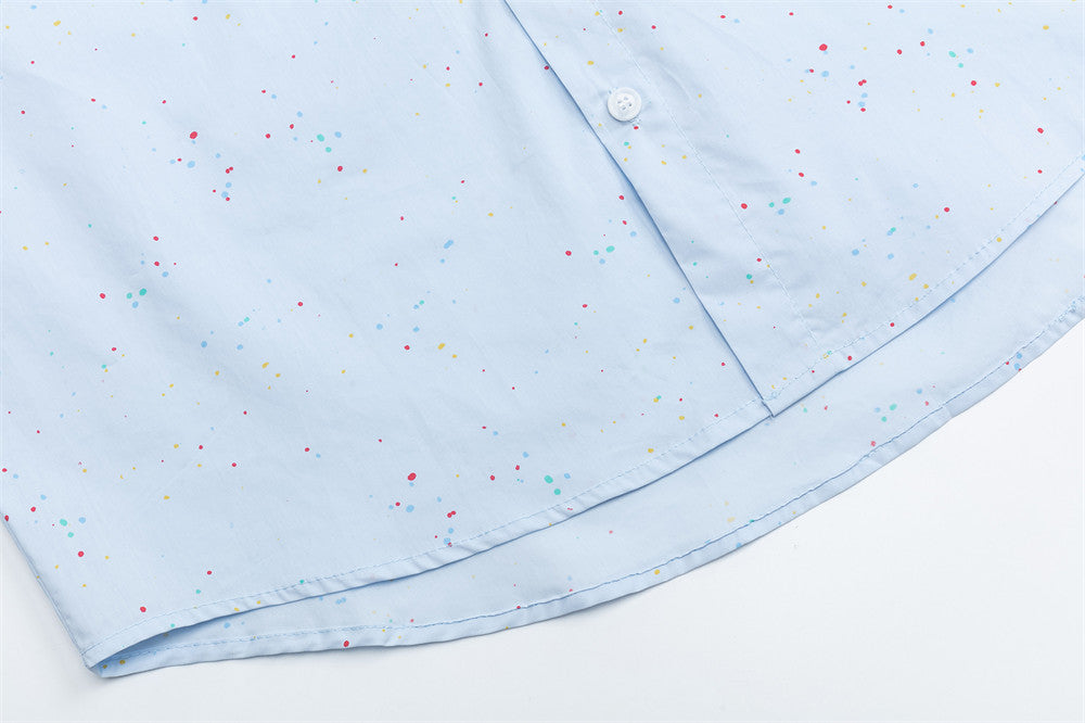 Camisa abotonada con salpicaduras de color