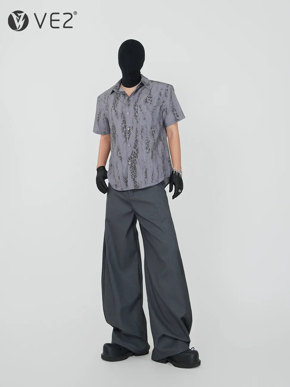 Snake Print Oversized Short Sleeve Shirt