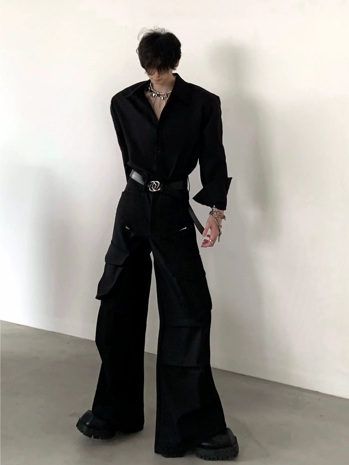 Oversized Simple Basic Long Sleeve Shirt
