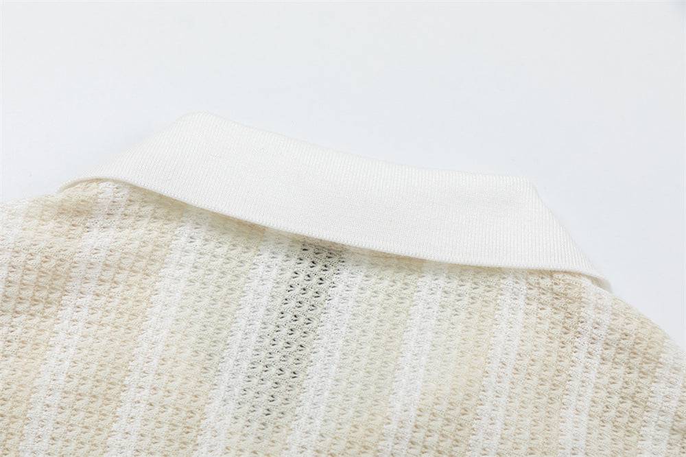 Vertical Stripe Knit Shirt