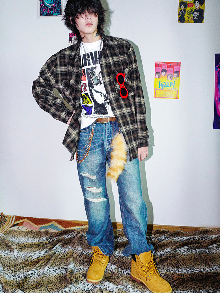 Plaid Pattern Long Sleeve Shirt