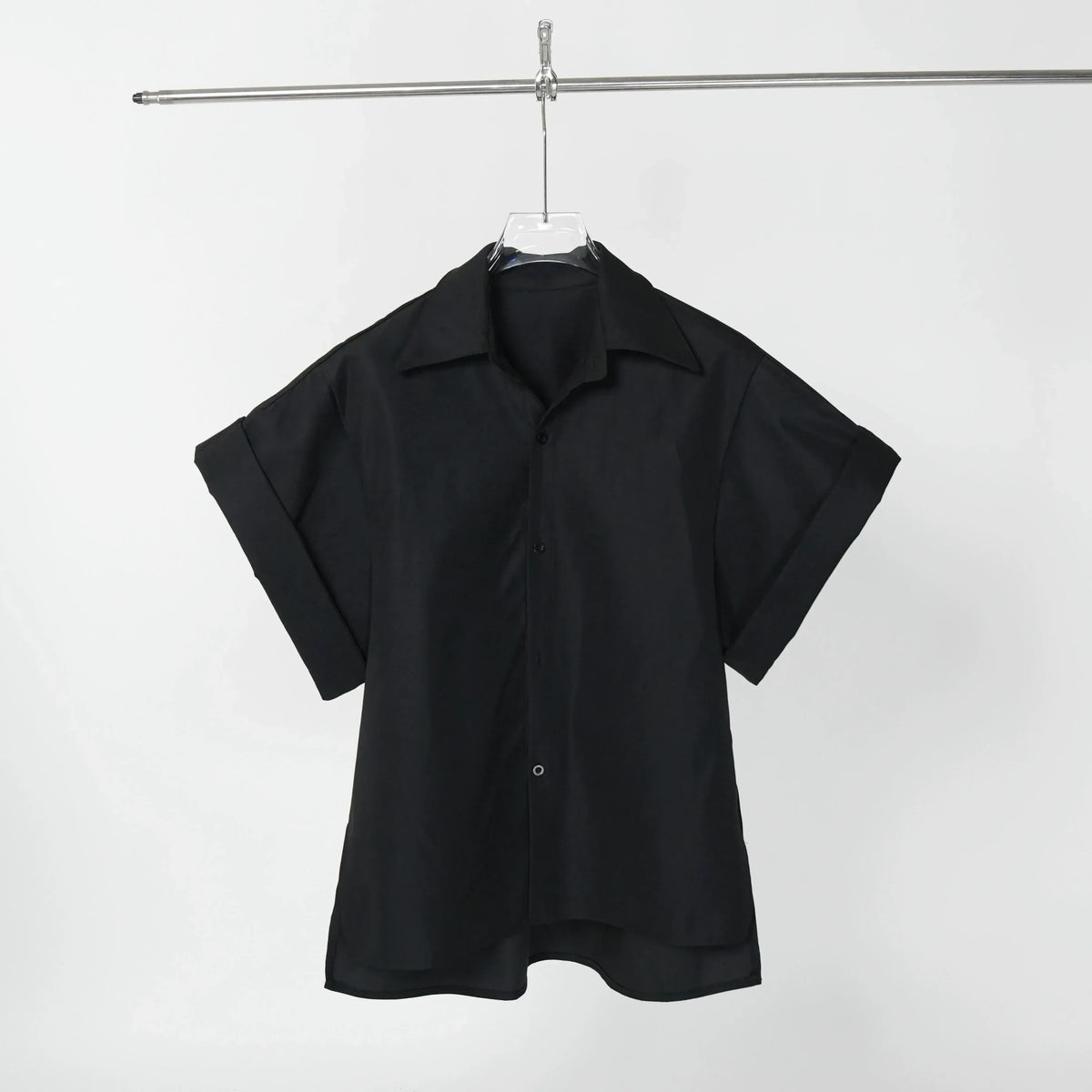 Wide Cuff Design Short Sleeve Shirt