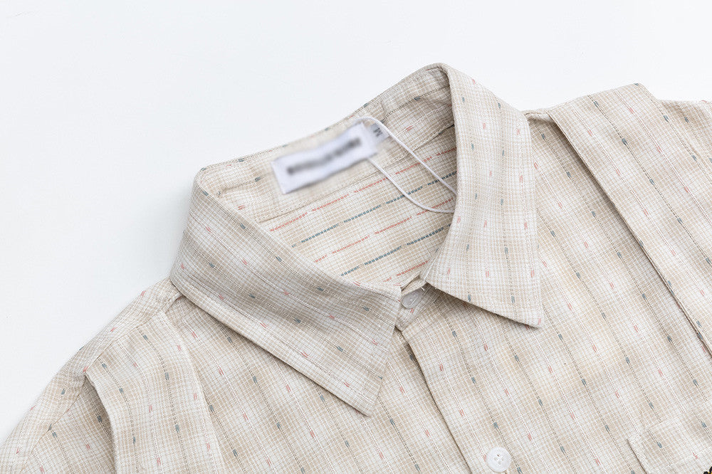 Chill Vibes Plaid Short-Sleeved Shirt