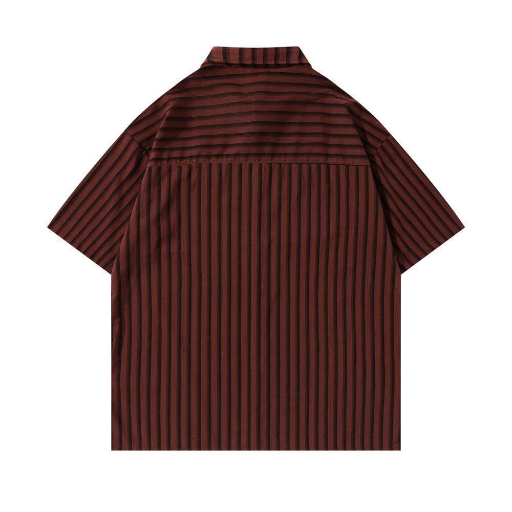 Retro Striped 2 Pockets Shirt