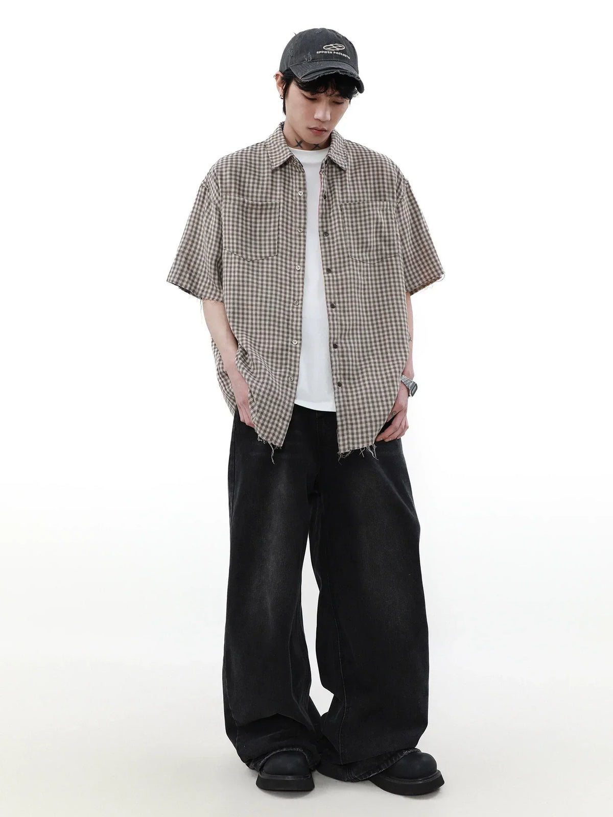 Riversible Damage Short Sleeve Shirt