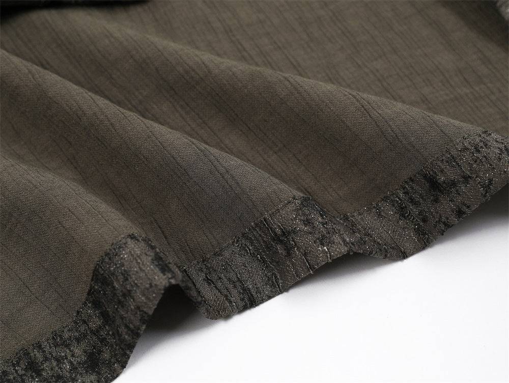 Tie-Dye Textured Pleated Cuban Collar Shirt
