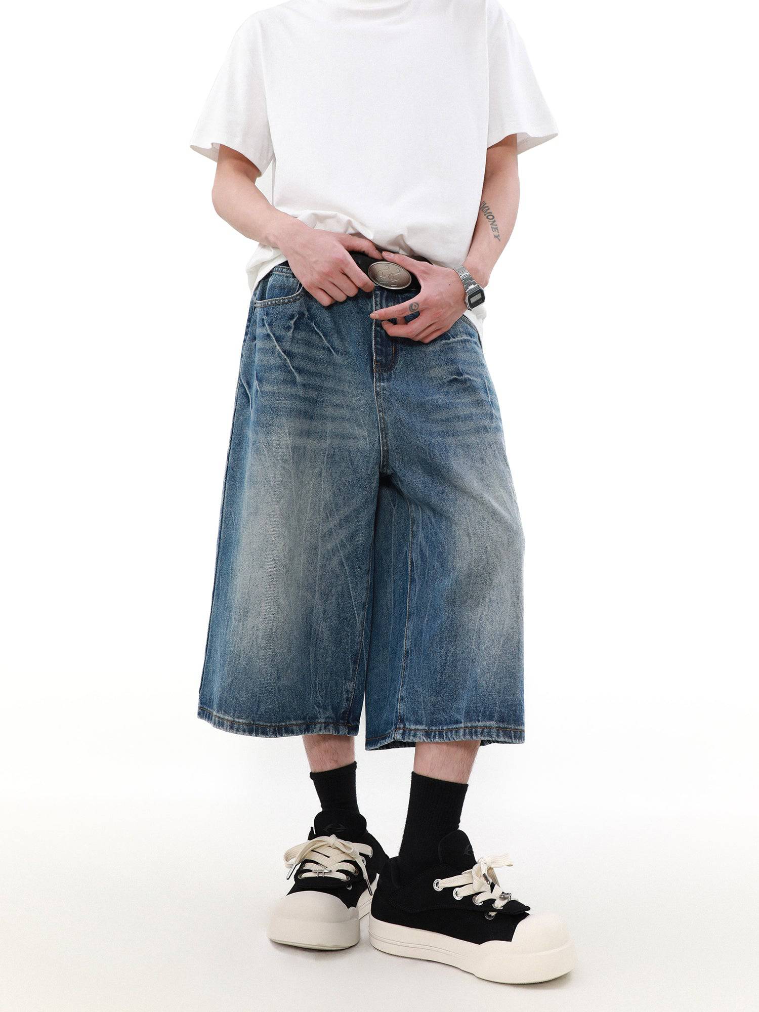 Denim Distressed Jorts
