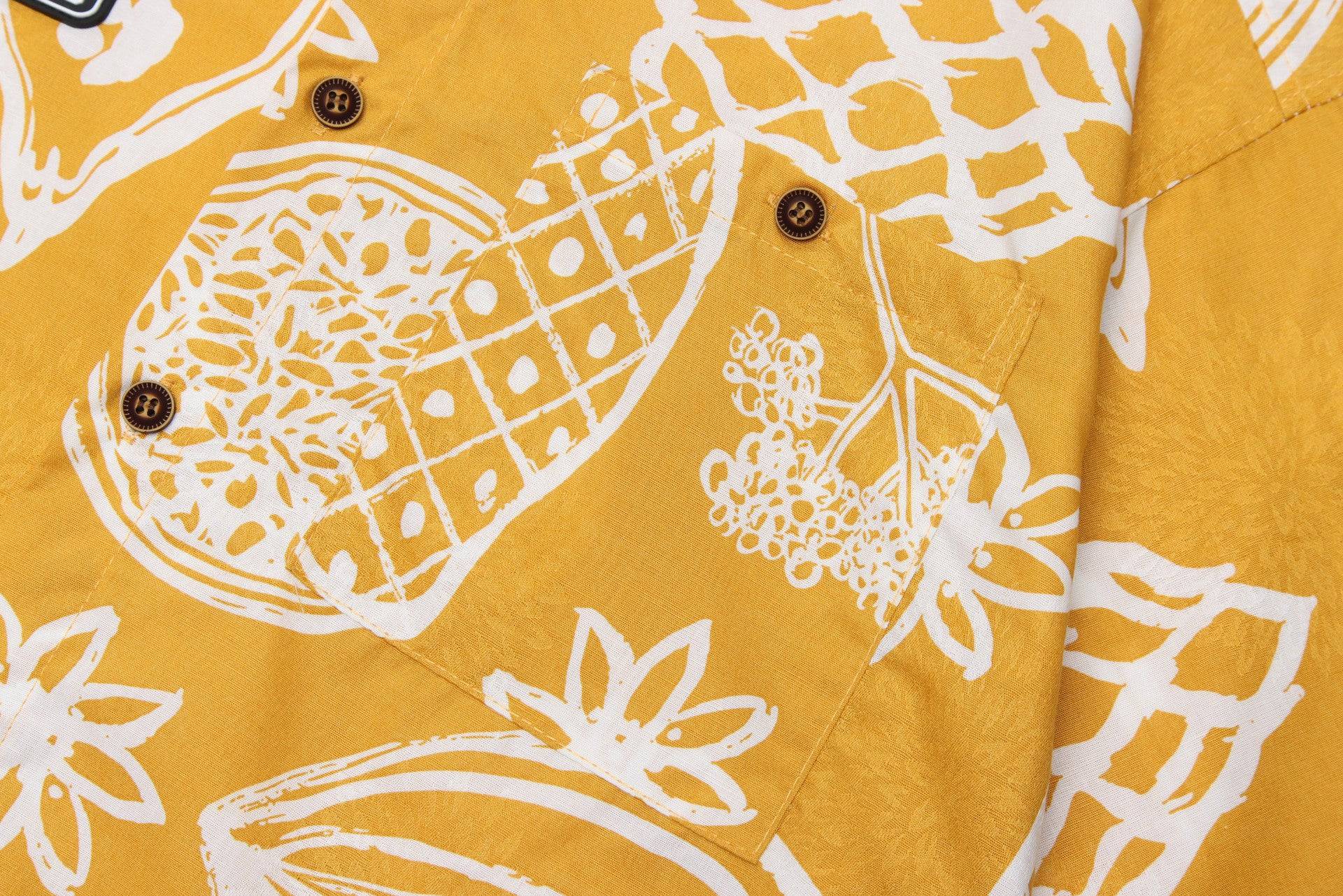 Hawaiian Graffiti Flower Prints Shirt
