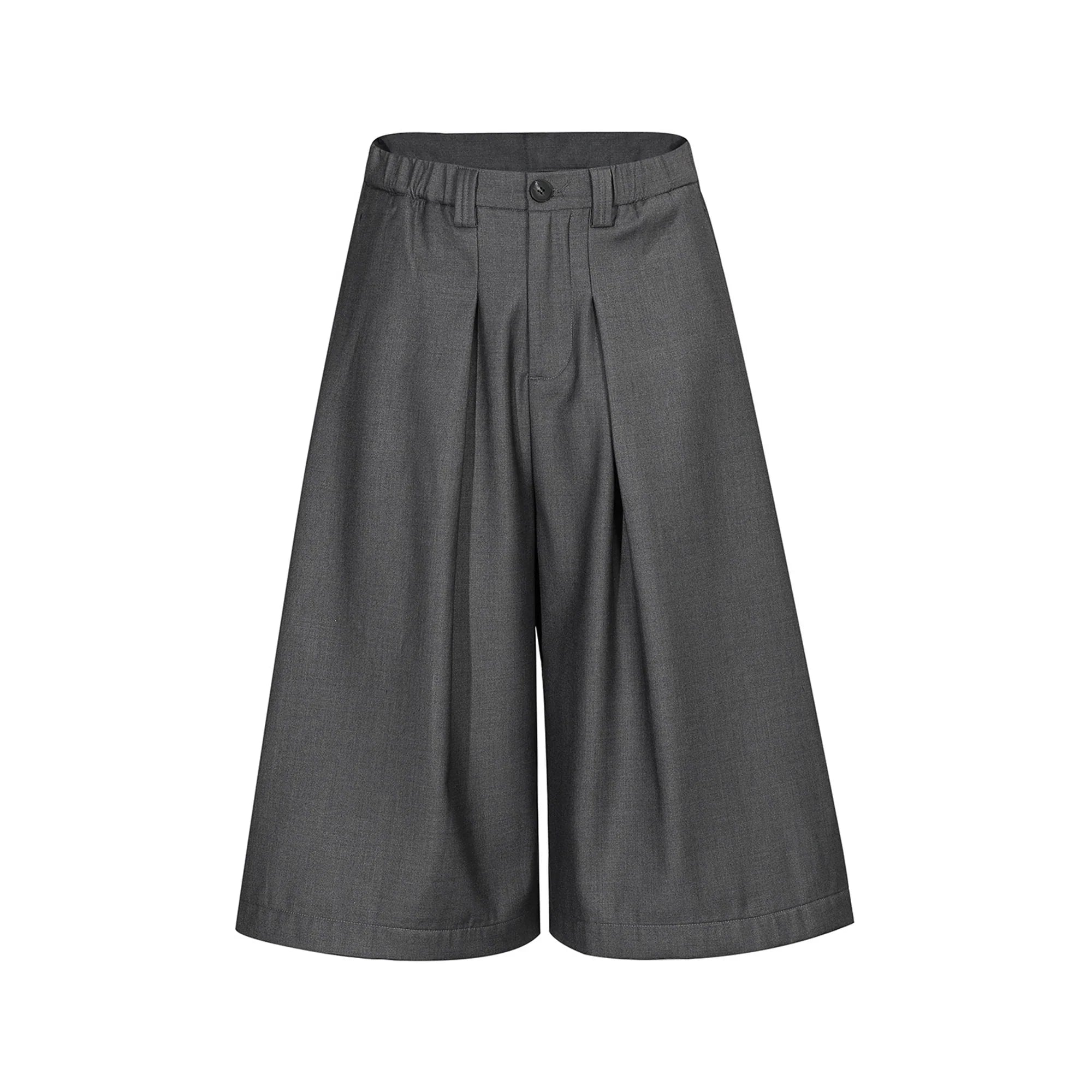 Pleated Wide-Leg Ruffian Jorts