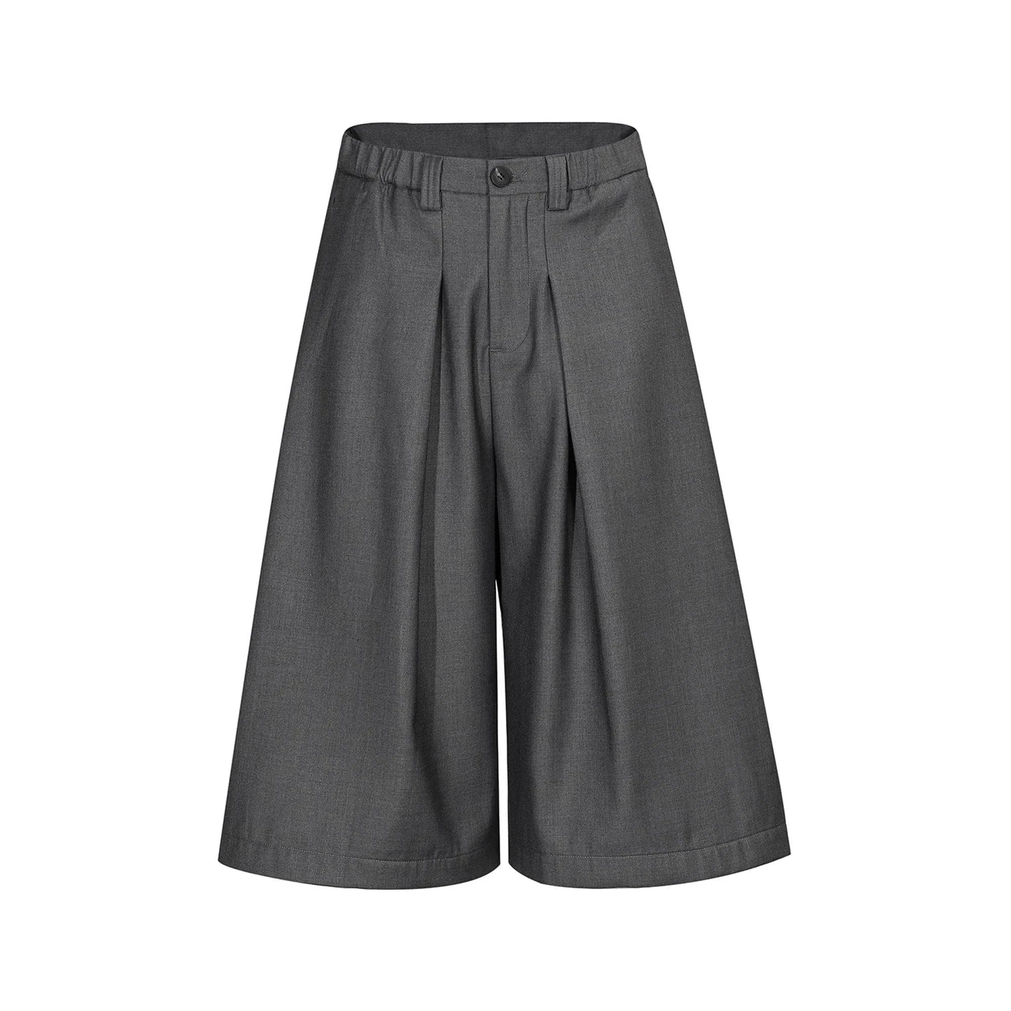 Pleated Wide-Leg Ruffian Jorts