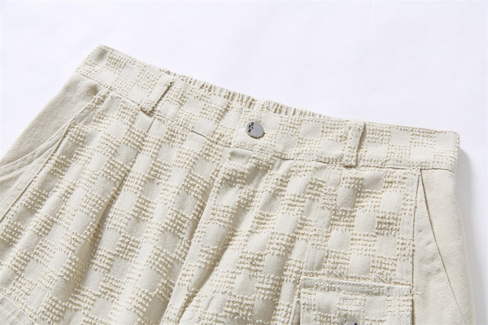 Textured Cargo Shorts for Street Style