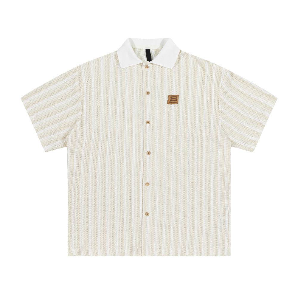 Vertical Stripe Knit Shirt