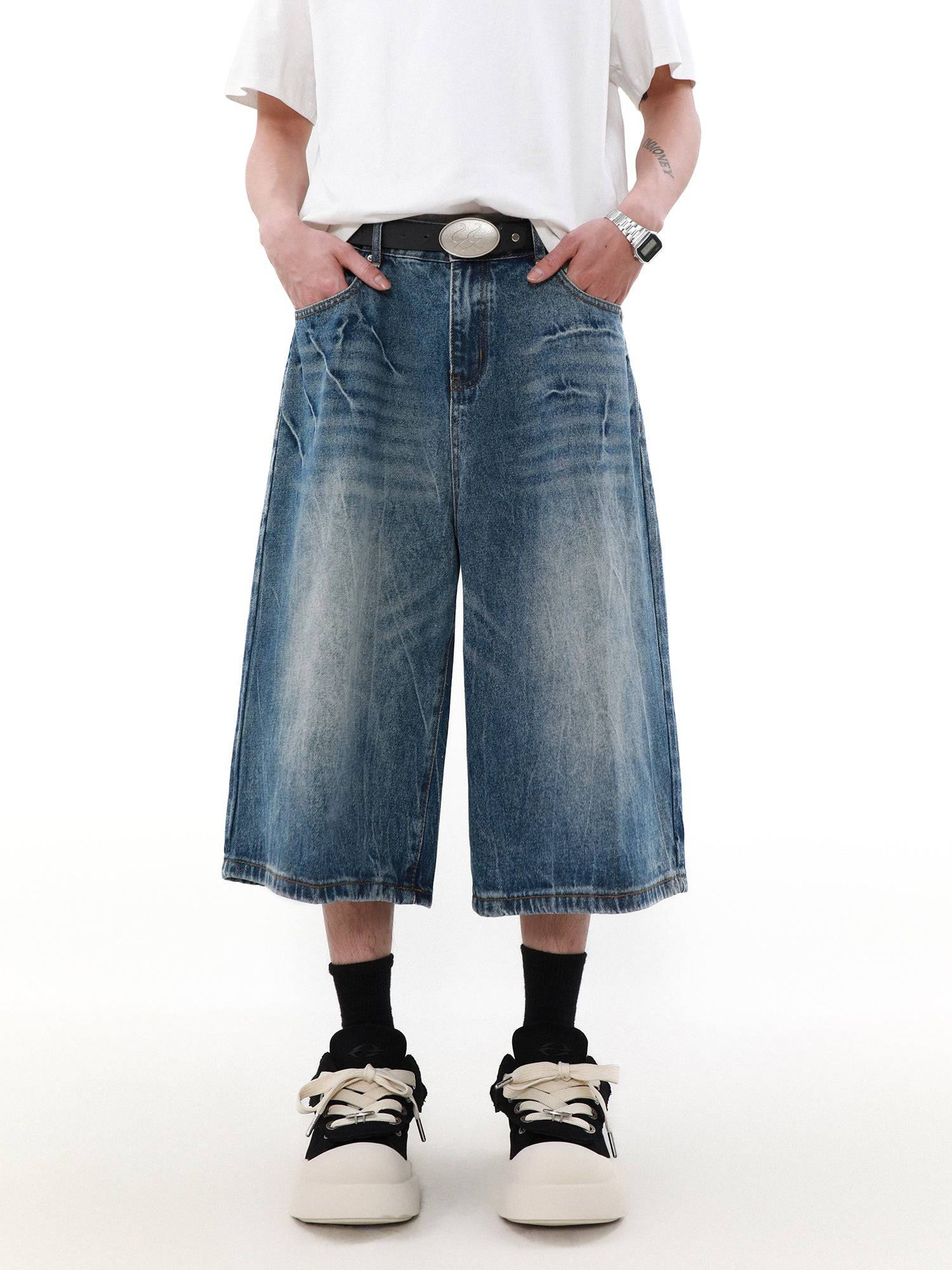 Denim Distressed Jorts