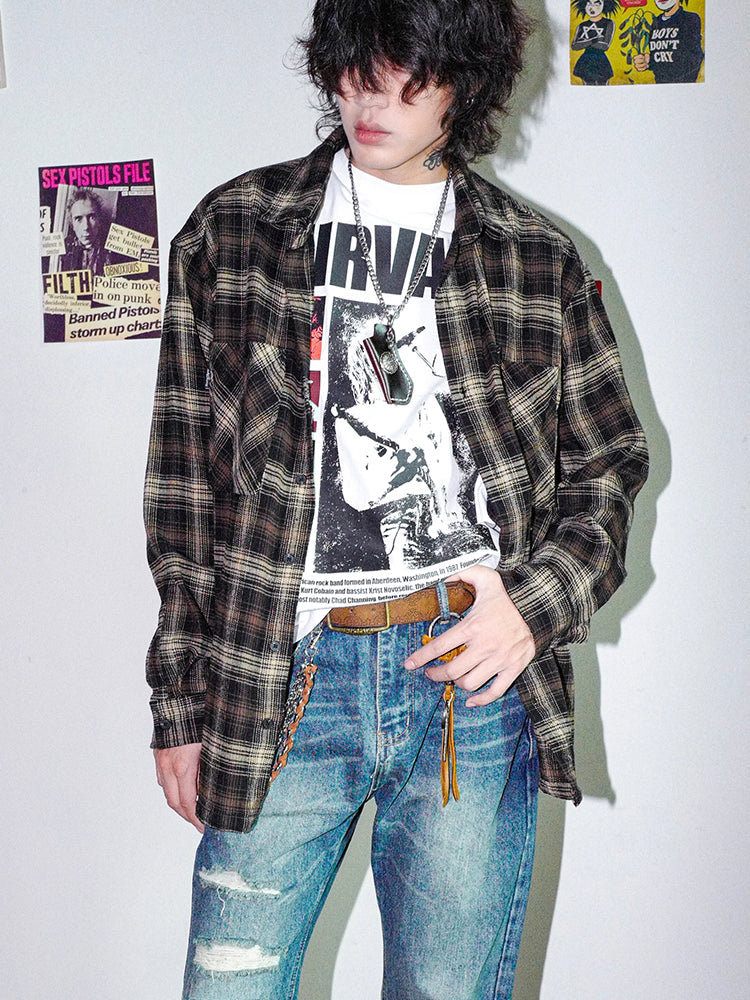 Plaid Pattern Long Sleeve Shirt