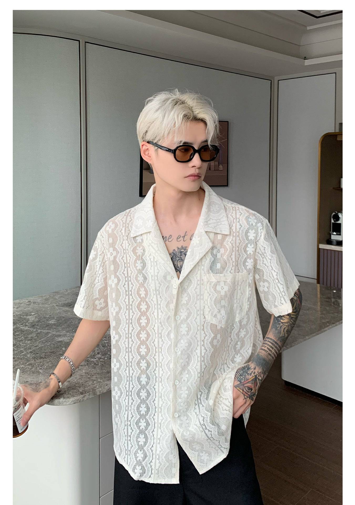 Niche Retro Jacquard Shirt