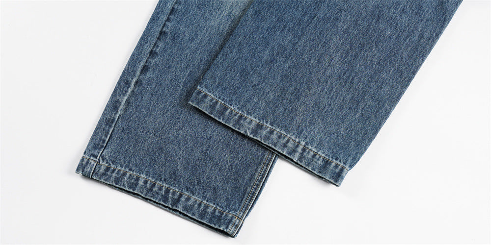 Studded Wide-Leg Denim Jeans