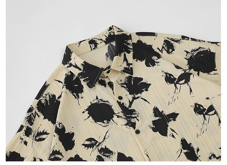 Retro Floral Beach Shirt