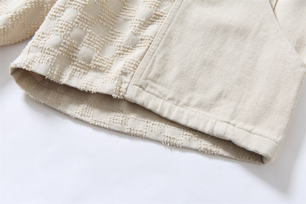 Textured Cargo Shorts for Street Style