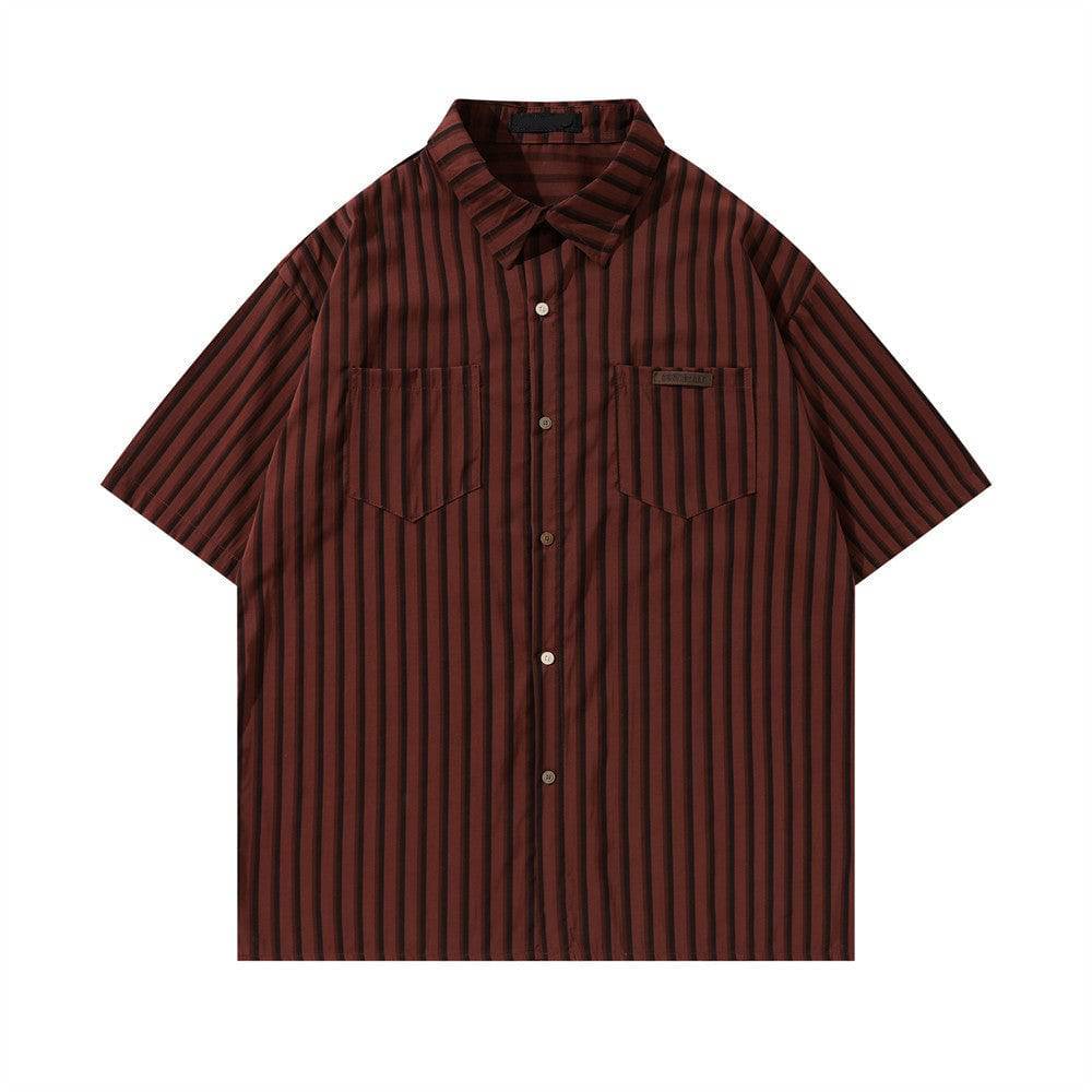 Retro Striped 2 Pockets Shirt