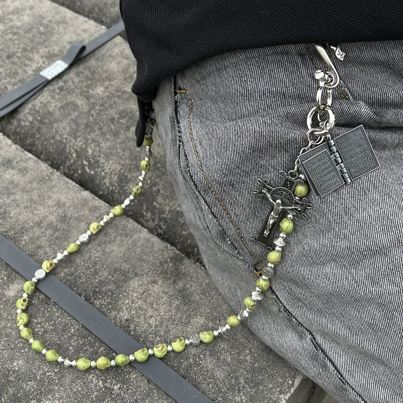 Blessed Holy Skull Wallet Chain