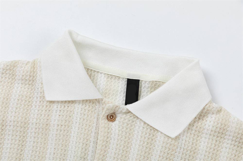 Vertical Stripe Knit Shirt