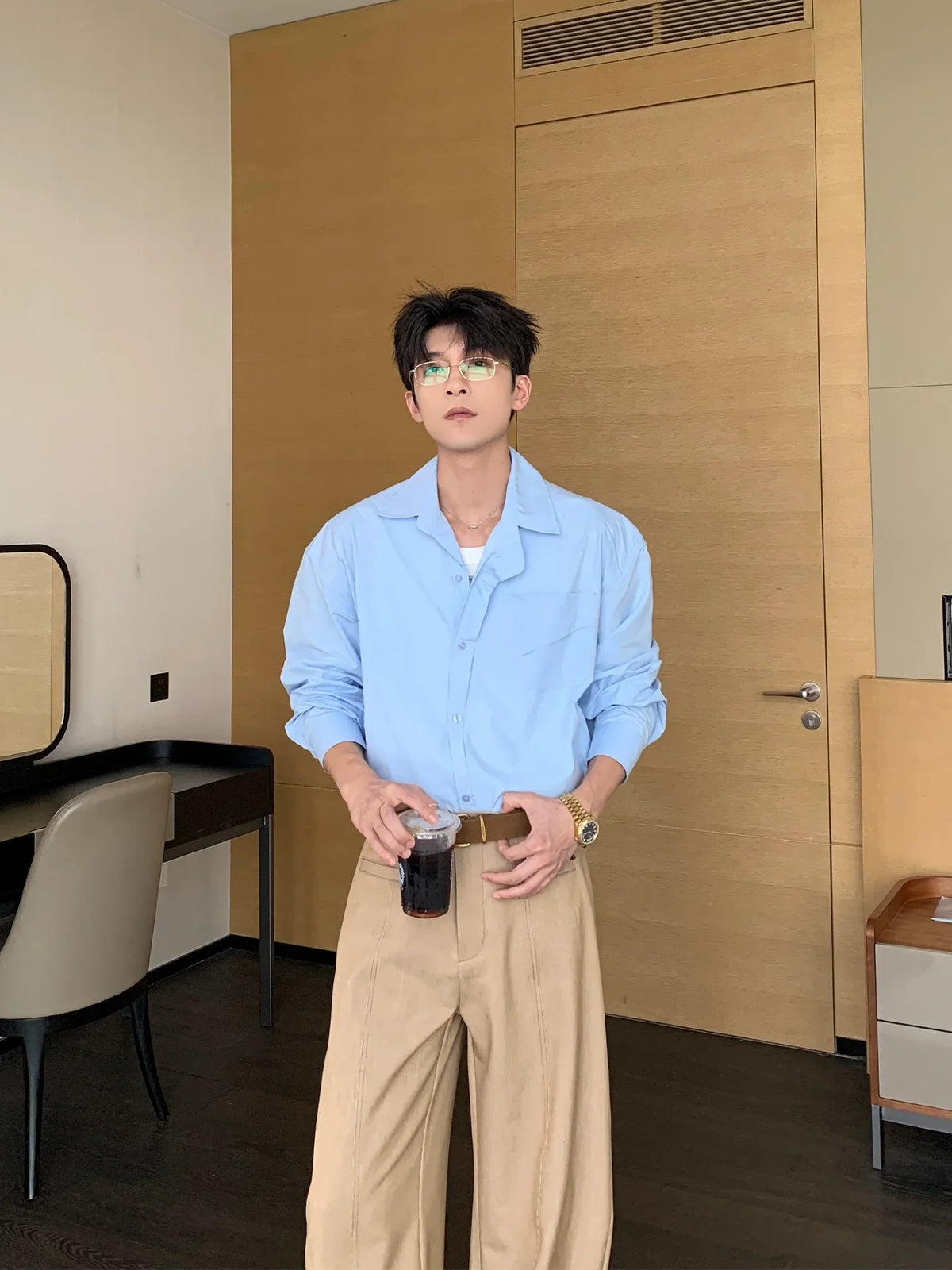 Minimalist Cotton Long Sleeve Shirt