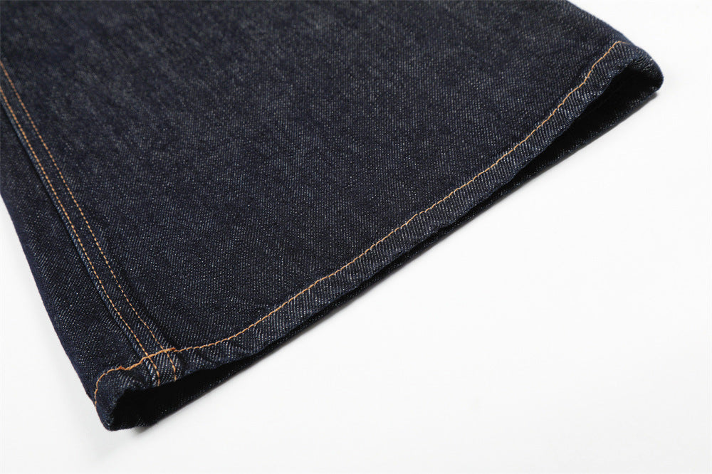 Wide-Leg Denim Jeans - Dark Indigo, White, Black